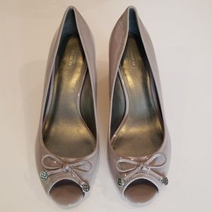 Coach Paola Soft Patent Leather Wedges